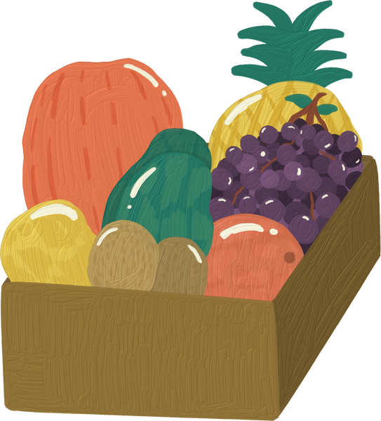 Painterly Sustainable Farmer's Market Fruits
