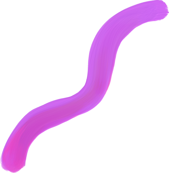 Impasto Textured Shapes Purple Squiggle