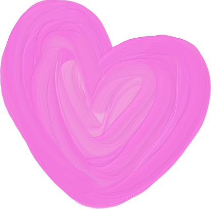 Impasto Textured Shapes Pink Blob
